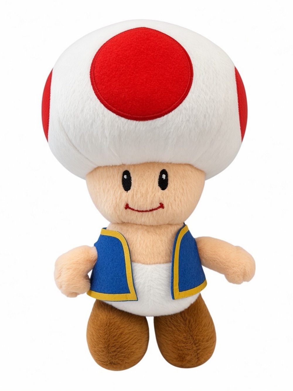 2010 Nintendo Super Mario Mushroom Head Red Toad 8" Plush Stuffed Animal Toy 8"